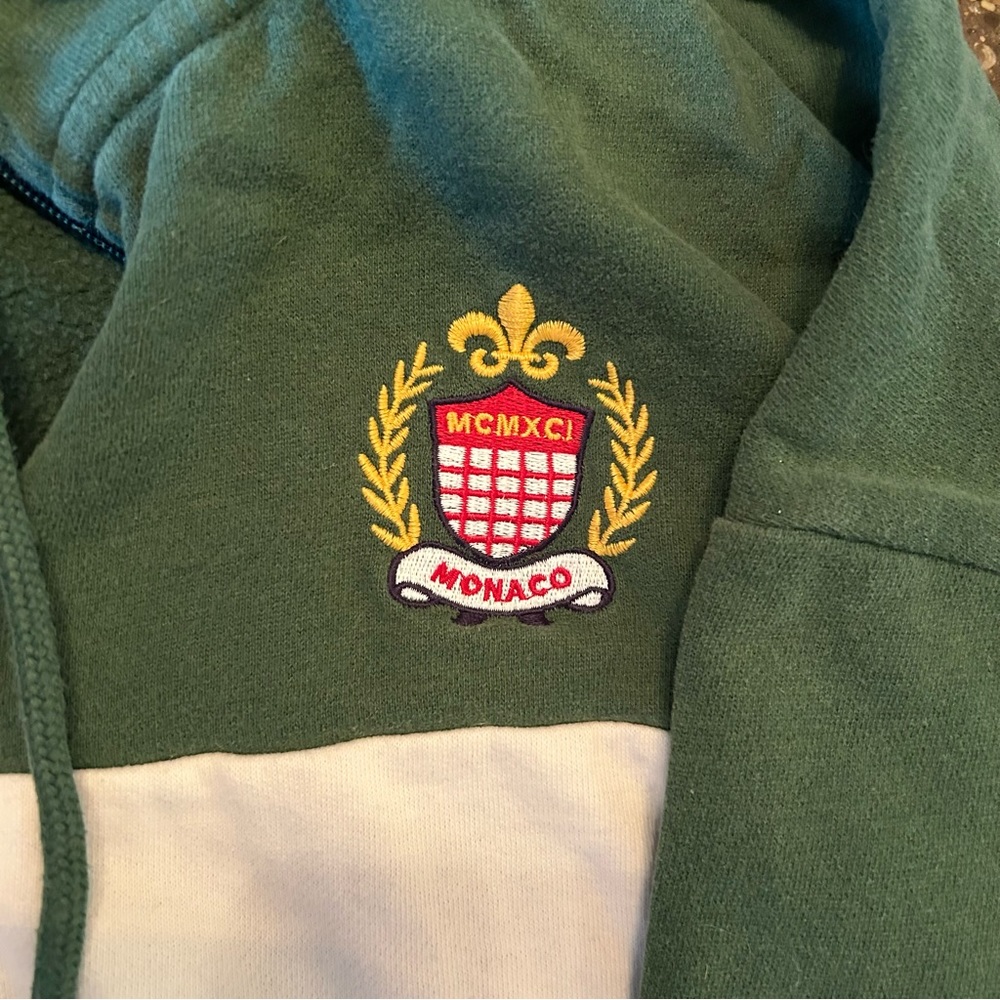 FREE with purchase: Cropped Quarter Zip Sweatshirt Monaco Emblem - Picture 2 of 9